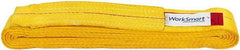 Value Collection - 12' Long x 3" Wide, 8,600 Lb Vertical Capacity, 1 Ply, Polyester Web Sling - 6,900 Lb Choker Capacity, with Endless Sling - Exact Tool & Supply