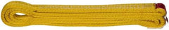Value Collection - 4' Long x 1" Wide, 6,200 Lb Vertical Capacity, 2 Ply, Polyester Web Sling - 4,900 Lb Choker Capacity, with Endless Sling - Exact Tool & Supply