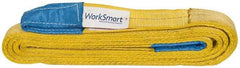 Value Collection - 10' Long x 2" Wide, 6,400 Lb Vertical Capacity, 2 Ply, Polyester Web Sling - 5,000 Lb Choker Capacity, with Eye & Eye (Twisted) - Exact Tool & Supply
