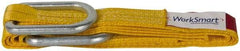 Value Collection - 8' Long x 2" Wide, 3,200 Lb Vertical Capacity, 1 Ply, Polyester Web Sling - 2,500 Lb Choker Capacity, with Hardware (Unilink) - Exact Tool & Supply