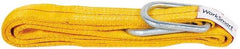 Value Collection - 10' Long x 2" Wide, 6,400 Lb Vertical Capacity, 2 Ply, Polyester Web Sling - 5,000 Lb Choker Capacity, with Hardware (Unilink) - Exact Tool & Supply