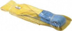 Value Collection - 4' Long x 4" Wide, 11,500 Lb Vertical Capacity, 2 Ply, Polyester Web Sling - 9,200 Lb Choker Capacity, with Eye & Eye (Twisted) - Exact Tool & Supply