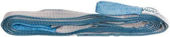 Value Collection - 20' Long x 1" Wide, 1,600 Lb Vertical Capacity, 1 Ply, Polyester Web Sling - 1,250 Lb Choker Capacity, with Eye & Eye (Flat) - Exact Tool & Supply