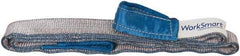 Value Collection - 7' Long x 2" Wide, 3,200 Lb Vertical Capacity, 1 Ply, Polyester Web Sling - 2,500 Lb Choker Capacity, Silver (Color), with Eye & Eye (Flat) - Exact Tool & Supply