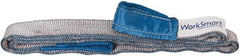 Value Collection - 10' Long x 2" Wide, 3,200 Lb Vertical Capacity, 1 Ply, Polyester Web Sling - 2,500 Lb Choker Capacity, Silver (Color), with Eye & Eye (Flat) - Exact Tool & Supply