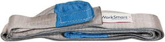 Value Collection - 10' Long x 3" Wide, 4,800 Lb Vertical Capacity, 1 Ply, Polyester Web Sling - 3,800 Lb Choker Capacity, with Eye & Eye (Flat) - Exact Tool & Supply