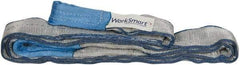 Value Collection - 16' Long x 3" Wide, 4,800 Lb Vertical Capacity, 1 Ply, Polyester Web Sling - 3,800 Lb Choker Capacity, with Eye & Eye (Flat) - Exact Tool & Supply
