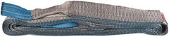 Value Collection - 18' Long x 3" Wide, 4,800 Lb Vertical Capacity, 1 Ply, Polyester Web Sling - 3,800 Lb Choker Capacity, with Eye & Eye (Flat) - Exact Tool & Supply