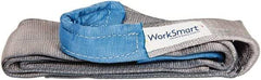 Value Collection - 6' Long x 4" Wide, 6,400 Lb Vertical Capacity, 1 Ply, Polyester Web Sling - 5,000 Lb Choker Capacity, with Eye & Eye (Flat) - Exact Tool & Supply