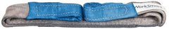 Value Collection - 3' Long x 3" Wide, 8,600 Lb Vertical Capacity, 2 Ply, Polyester Web Sling - 6,900 Lb Choker Capacity, with Eye & Eye (Flat) - Exact Tool & Supply