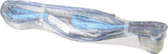 Value Collection - 5' Long x 3" Wide, 8,600 Lb Vertical Capacity, 2 Ply, Polyester Web Sling - 6,900 Lb Choker Capacity, with Eye & Eye (Flat) - Exact Tool & Supply