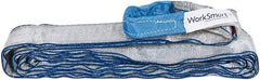 Value Collection - 14' Long x 3" Wide, 8,600 Lb Vertical Capacity, 2 Ply, Polyester Web Sling - 6,900 Lb Choker Capacity, with Eye & Eye (Flat) - Exact Tool & Supply