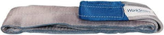 Value Collection - 6' Long x 4" Wide, 11,500 Lb Vertical Capacity, 2 Ply, Polyester Web Sling - 9,200 Lb Choker Capacity, Silver (Color), with Eye & Eye (Flat) - Exact Tool & Supply