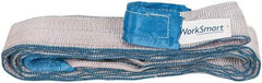 Value Collection - 12' Long x 4" Wide, 11,500 Lb Vertical Capacity, 2 Ply, Polyester Web Sling - 9,200 Lb Choker Capacity, Silver (Color), with Eye & Eye (Flat) - Exact Tool & Supply