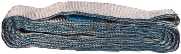 Value Collection - 20' Long x 4" Wide, 11,500 Lb Vertical Capacity, 2 Ply, Polyester Web Sling - 9,200 Lb Choker Capacity, Silver (Color), with Eye & Eye (Flat) - Exact Tool & Supply
