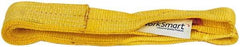 Value Collection - 3' Long x 3" Wide, 6,500 Lb Vertical Capacity, 2 Ply, Nylon Web Sling - 5,200 Lb Choker Capacity, with Eye & Eye (Flat) - Exact Tool & Supply