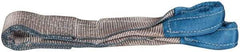 Value Collection - 3' Long x 3" Wide, 8,600 Lb Vertical Capacity, 2 Ply, Polyester Web Sling - 6,900 Lb Choker Capacity, with Eye & Eye (Twisted) - Exact Tool & Supply