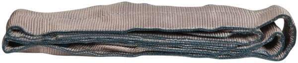 Value Collection - 10' Long x 4" Wide, 11,500 Lb Vertical Capacity, 2 Ply, Polyester Web Sling - 9,200 Lb Choker Capacity, with Eye & Eye (Twisted) - Exact Tool & Supply