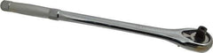 Proto - 1/2" Drive Pear Head Quick-Release Ratchet - Chrome Finish, 15" OAL, 45 Gear Teeth, Standard Head - Exact Tool & Supply