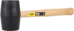 Stanley - 1 Lb Head Rubber Mallet - 13-1/2" OAL, 11" Long Wood Handle - Exact Tool & Supply
