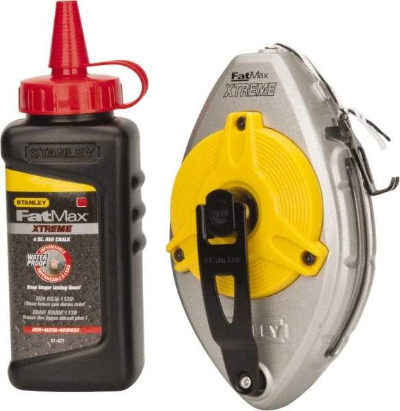 Stanley - 100' Long Chalk Reel - Red - Exact Tool & Supply