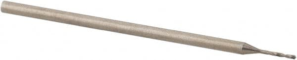 Micro Drill Bit: 0.012″ Dia, 118 °, Cobalt Bright/Uncoated, RH Cut, Spiral Flute, Straight-Cylindrical Shank, Series 301