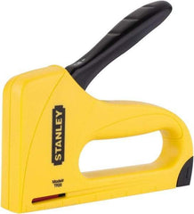 Stanley - Manual Staple Gun - 1/4, 5/16, 3/8" Staples, Yellow & Black, ABS - Exact Tool & Supply