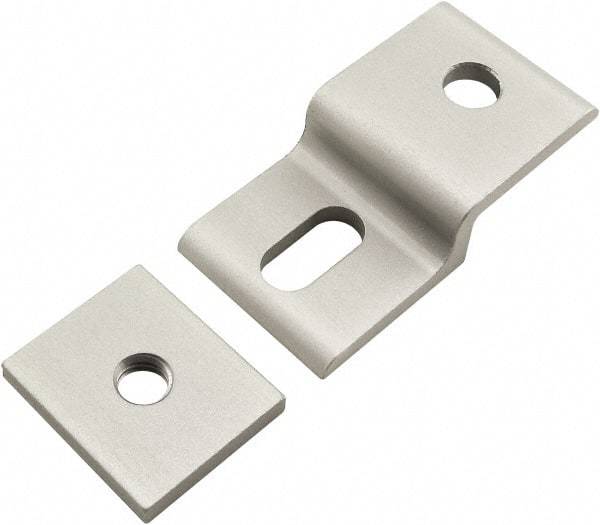 80/20 Inc. - 30mm Wide, Open Shelving Accessory/Component - Aluminum, Clear Anodized Finish, 58mm Long, Use with 30 Series & Bolt Kits 75-3615 & 11-8316 - Exact Tool & Supply