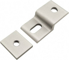 80/20 Inc. - 30mm Wide, Open Shelving Accessory/Component - Aluminum, Clear Anodized Finish, 58mm Long, Use with 30 Series & Bolt Kits 75-3615 & 11-8316 - Exact Tool & Supply