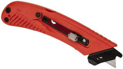 PHC - Retractable Utility Knife - 1-5/8" Blade, Red Plastic Handle, 1 Blade Included - Exact Tool & Supply