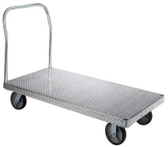 Wesco Industrial Products - 2,000 Lb. Load Capacity, Aluminum Platform Truck - 48 Inch Long x 30 Inch Wide - Exact Tool & Supply