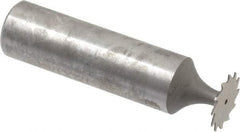 Whitney Tool Co. - 1/2" Diam x 1/64" Face Width, Cobalt, 12 Teeth, Shank Connection Woodruff Keyseat Cutter - Uncoated, 2-1/64" OAL x 1/2" Shank, Straight Teeth - Exact Tool & Supply