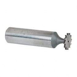Whitney Tool Co. - 1/2" Diam x 3/64" Face Width, Cobalt, 12 Teeth, Shank Connection Woodruff Keyseat Cutter - Uncoated, 2-3/64" OAL x 1/2" Shank, Straight Teeth - Exact Tool & Supply