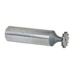 Whitney Tool Co. - 1/2" Diam x 3/64" Face Width, Cobalt, 12 Teeth, Shank Connection Woodruff Keyseat Cutter - Uncoated, 2-3/64" OAL x 1/2" Shank, Straight Teeth - Exact Tool & Supply