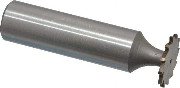 Whitney Tool Co. - 5/8" Diam x 3/64" Face Width, Cobalt, 12 Teeth, Shank Connection Woodruff Keyseat Cutter - Uncoated, 2-3/64" OAL x 1/2" Shank, Straight Teeth - Exact Tool & Supply