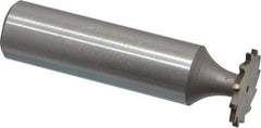 Whitney Tool Co. - 5/8" Diam x 3/64" Face Width, Cobalt, 12 Teeth, Shank Connection Woodruff Keyseat Cutter - Uncoated, 2-3/64" OAL x 1/2" Shank, Straight Teeth - Exact Tool & Supply