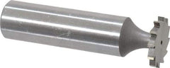 Whitney Tool Co. - 5/8" Diam x 5/64" Face Width, Cobalt, 12 Teeth, Shank Connection Woodruff Keyseat Cutter - Uncoated, 2-5/64" OAL x 1/2" Shank, Straight Teeth - Exact Tool & Supply