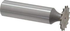 Whitney Tool Co. - 3/4" Diam x 1/32" Face Width, Cobalt, 14 Teeth, Shank Connection Woodruff Keyseat Cutter - Uncoated, 2-1/32" OAL x 1/2" Shank, Straight Teeth - Exact Tool & Supply