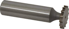 Whitney Tool Co. - 3/4" Diam x 3/32" Face Width, Cobalt, 14 Teeth, Shank Connection Woodruff Keyseat Cutter - Uncoated, 2-3/32" OAL x 1/2" Shank, Straight Teeth - Exact Tool & Supply