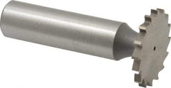 Whitney Tool Co. - 1" Diam x 3/32" Face Width, Cobalt, 16 Teeth, Shank Connection Woodruff Keyseat Cutter - Uncoated, 2-3/32" OAL x 1/2" Shank, Straight Teeth - Exact Tool & Supply