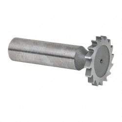 Whitney Tool Co. - 1" Diam x 1/8" Face Width, Cobalt, 16 Teeth, Shank Connection Woodruff Keyseat Cutter - Uncoated, 2-1/8" OAL x 1/2" Shank, Straight Teeth - Exact Tool & Supply