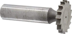 Whitney Tool Co. - 1" Diam x 9/64" Face Width, Cobalt, 16 Teeth, Shank Connection Woodruff Keyseat Cutter - Uncoated, 2-9/64" OAL x 1/2" Shank, Straight Teeth - Exact Tool & Supply