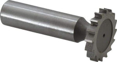 Whitney Tool Co. - 1" Diam x 11/64" Face Width, Cobalt, 16 Teeth, Shank Connection Woodruff Keyseat Cutter - Uncoated, 2-11/64" OAL x 1/2" Shank, Straight Teeth - Exact Tool & Supply