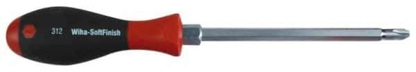 Wiha - #3, 10-11/16" OAL, Demolition Phillips Screwdriver - 6" Blade Length, Ergonomic Handle - Exact Tool & Supply