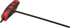 Wiha - 4mm Hex, T-Handle Cushion Grip, Hex Key - 150mm OAL, Metric System of Measurement - Exact Tool & Supply