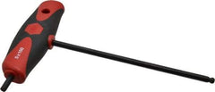 Wiha - 5mm Hex, T-Handle Cushion Grip, Hex Key - 150mm OAL, Metric System of Measurement - Exact Tool & Supply