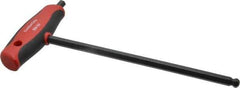 Wiha - 8mm Hex, T-Handle Cushion Grip, Hex Key - 200mm OAL, Metric System of Measurement - Exact Tool & Supply