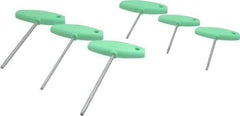 Wiha - 6 Piece IP10 to IP30 T-Handle Torx Plus Key Set - IP10, IP15, IP20, IP25, IP27, IP30 Torx Size - Exact Tool & Supply