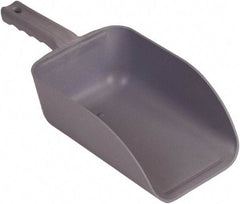 Remco - 82 oz Gray Polypropylene & Semi-Ferrous Additive Flat Bottom Scoop - 5.9" Wide x 3.3" Deep Bowl, 15.1" OAL - Exact Tool & Supply