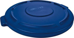 Rubbermaid - Round Lid for Use with 32 Gal Round Trash Cans - Blue, Low-Density Polyethylene, For Brute Trash Cans - Exact Tool & Supply